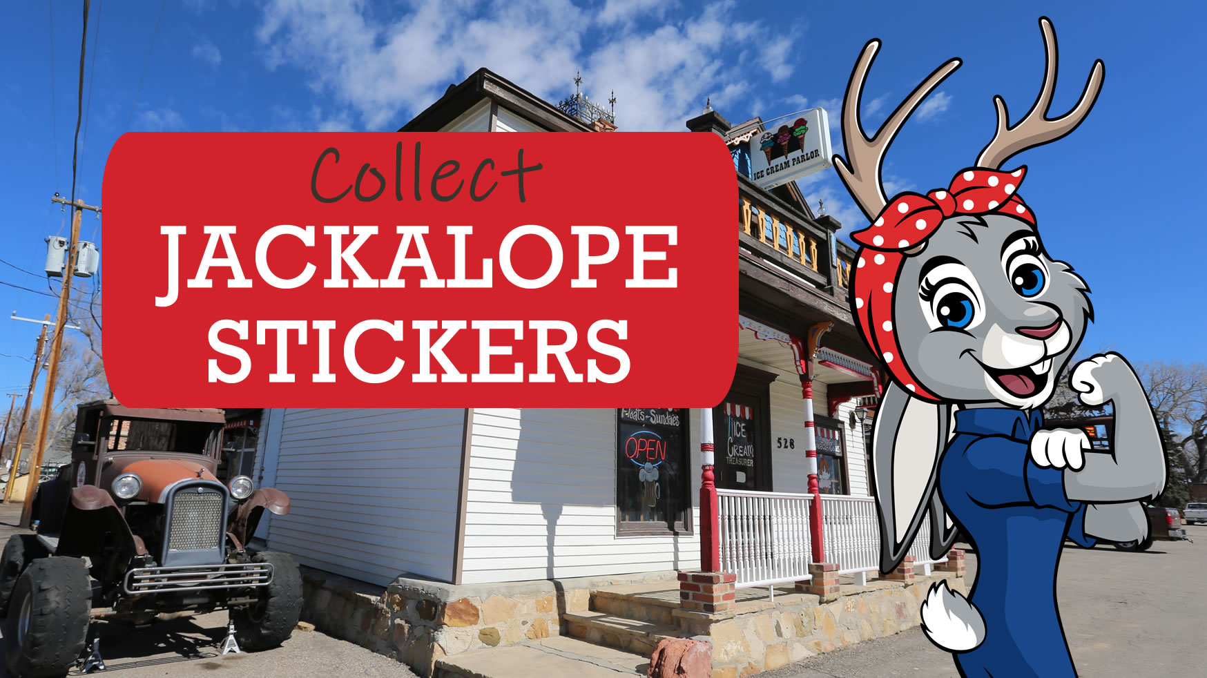 Collect Jackalope Stickers in Glenrock & Douglas