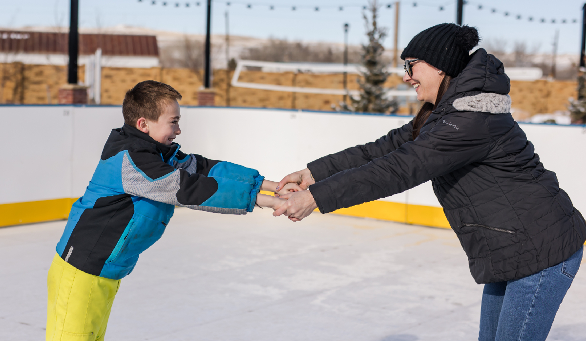 Winter recreation in Douglas, Wyoming