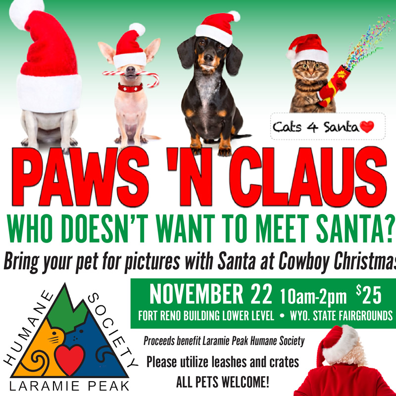 Paws N Claus holiday event in Douglas Wyoming